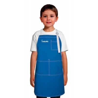 Delantal de cocina infantil azul KomsiKomsa